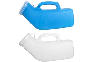 ‎CTDMJ 2 Pack Urinal Bottle 1200ml/34 Ounce Urinal Bottles for Men Portable Urinal with Lid Male Urine Bottles Non Spill Pee Bottle for Men for Hospital, Incontinence,Outdoor, Car, Travel, Camping