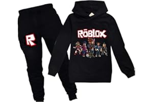 ALAMING Boys Hoodies Girls Kids Outfits Cartoon Characters Pullover Cotton Sweatshirt Trousers Clothes Sets