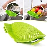 IDEA - Colador multifunción de cocina con clip para escurrir el exceso de...