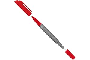 Marabu 01470003031 - Pennarello indelebile Graphix rosso ciliegia, con punta doppia da 1-2 mm e 0,5 mm, colori brillanti, ad asciugatura rapida, inchiostro a base di alcol, inodore e impermeabile
