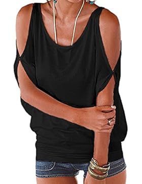 365-Shopping® Japan Style von Damen Top T - Shirt Bluse Longshirt Tunika Tanktop Oberteil