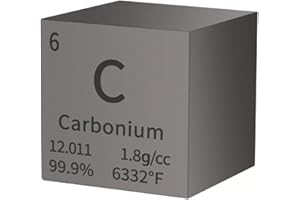 HOMOSTARRY 2,54 cm Kohlenstoffeimer, 2,5 cm Metalldichte, 99,95 % Reinheit, Lehrwerkzeug, Geschenke für Studenten, Lehrer, Chemie-Liebhaber, Sammlung