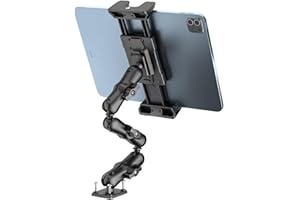 OHLPRO Support Tablette Voiture Tableau de Bord, Accroche iPad Voiture avec 5" - 13" iPad Air Pro Mini Galaxy Tab S9 Kindle Fire Switch, Idéal pour de Bord ou de Camion ou de Bureau Réglage à 360°