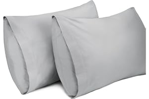 ‎LIREX Lirex 2er Pack Kissenbezug 50 x 70 cm - 100% Baumwolle Kissenbezüge-Anthrazit-Kissenhülle-Hypoallergen, Oeko-TEX Zertifiziert, Hellgrau