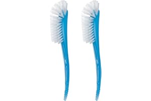 Qisan 2pcs Ensemble de brosses de Nettoyage à Long Manche Bouteille Pinceau Pot et Casserole Brosse de Nettoyage à Long nettoyant Bouteille d'eau épurateur arrière Long Handled Lavage pinceaux-Bleu