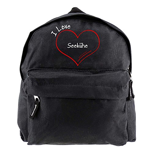 Preisvergleich Produktbild Rucksack Kinder Modern I Love Seekühe schwarz