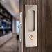 Produktbild CCJH Turschloss Edelstahlschloss fur Schiebe Barn Door Holzturschloss (Invisible Schiebe Barn Door Locks, Silber)