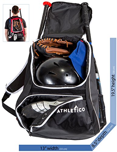 baseball bag with glove compartment