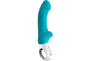 Fun Factory TIGER - vibrador G5 recargable para mujer estriado punto G turquesa de silicona medica
