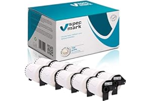 specmark 10 rolek etykiet bezkońcowych kompatybilnych z Brother DK-22243 102 mm x 30,48 m etykiety do drukarek etykiet QL QL-1050 QL-1060N QL-1100…