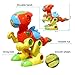 YIXIN Set of 2 Dinosaur Assembly Disassembly Toy and Pull Toys for Kids 3 Years Old with Screw Nuts