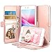 Produktbild ESR Premium PU Leder Kompatibel mit iPhone 8 Hülle, iPhone 7 Hülle, Vorne und Hinten Schutzhülle für iPhone 8/7 4.7 Zoll 2017 - Rose Gold