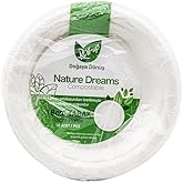 Roll-Up Nature Ecological Cardboard Paper Party Disposable Plate - 18 Cm. - 1 Package of 50 Pieces