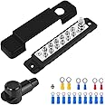 CGEAMDY Bus Bar Power Distribution Block, Terminal Power Distribution Block with Ring Terminals, 12V-48V DC Busbar Distribution Blocks, Busbar 150A Busbar Block with Cover, For Car, Boat(Black)