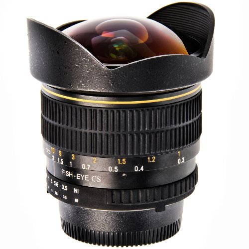Objectif fisheye 8 mm 1 3 5 8 mm pour appareils photo reflex num  rique Nikon D7100  D7000  D5200  D5100  D5000  D3200  D3100  D3000  D800  D700  D600  D300s  D300  D200  D100  D90  D80  D70s  D70  D60  D50  D40x  D40  D3 Series  D2 Series  D1 Series avec housse en n  opr  ne