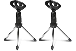 Depusheng soporte micrófono de escritorio trípodes para micrófonos ajustables(2 piezas)