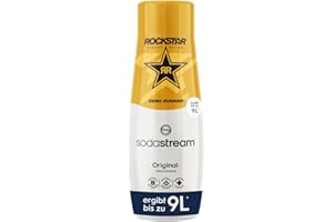 SodaStream Syrop Rockstar Original Zero – 1 x butelka daje 9 litrów gotowego napoju, przygotowany w kilka sekund i zawsze świeży, 440 ml