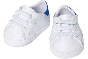Heless 145 - Sneaker für Puppen, in Weiß, Größe 38 - 45 cm, modisches Schuhwerk für den Puppen-Alltag