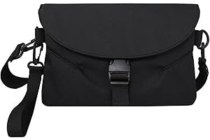 Vaupan Crossbody Bag Small Shoulder Bag for Men, Women Mini Messenger Bag Wristlet Purses With 2 Removable Straps, Water Resistant Satchel Bag for Travel School Work Hiking (Black)