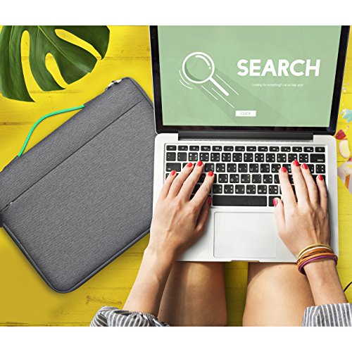 Ellitac® Laptophülle 13 Zoll 13,3 Zoll MacBook Pro Retina/12,9 Zoll iPad Pro, Microsoft Surface Pro 3 / 4, Laptop Schutztasche, Spritzwasserfest, Grau / Grün - 7