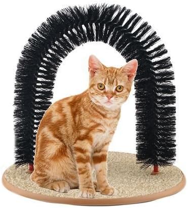 Purrfect Arch Self Groomer with Bag of Catnip, Cat Grooming Arch