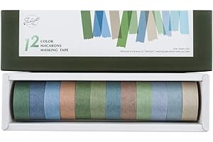 YUBBAEX taśma Washi pastelowa taśma scrapbookingowa taśma do pamiętnika kulowego, DIY, dekoracyjne rękodzieło, opakowanie prezentowe, scrapbooking (słony 15 mm szerokości)