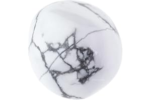 ‎ERLIWAY White Howlite Healing Crystal Stones, 1.25-2.0 Inch Reiki Healing Stones, Natural Tumbled Polished Stones for Energy Witchcraft Therapy Meditation