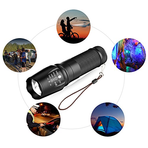 BAKTH Super Helle CREE XML T6 LED Taschenlampe, Einstellbarem Fokus, Wasserdicht Zoombar Taschenlampen für Camping, Wandern, Radfahren und andere - 7