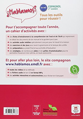 Book's Cover of Espagnol 1re année A1-A2 Hablamos ? : Cahier d'activités