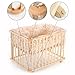 BABY VIVO WOODEN PLAYPEN SQUARE 100x75 CM WITH REMOVABLE WASHABLE INLAY CREAM
