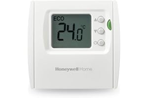 Thermostat d'ambiance Honeywell Home, facile à lire, affichage LED économe en énergie, filaire, blanc