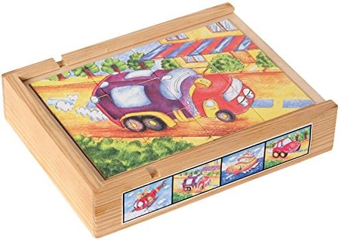Magnetic Puzzle Sets, four in one, with storage box, made from wooden, perfect for beginners, from 3 years on