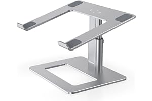 Gokeda Support de Moniteur de Bureau Réglable en Hauteur - en Métal - Compatible Avec Ordinateur Portable, Ordinateur, Écran, iMac, TV, PC - Pour Bureau et Maison (PC Jusqu'à 15 kg)