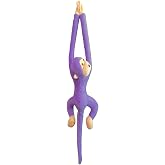 Sevimli Peluş Maymun Oyuncak, Elleri Yapışabilen 70 cm Mor