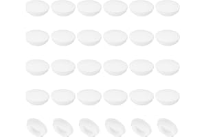 PATIKIL 20mm Diametro Tappo Rotondo Silicone, 30pz Tipo Bloccaggio Mobili Tappo Foro Pulsante Protettivo Copertura Testa per Foro 2,5-20mm per Sigillare Foro Cilindro Passacavi, Bianco