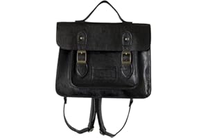 SETHOUS Wednesday Addams Sac à dos d'école Mercredi en cuir noir réglable Sac à bandoulière unisexe, Noir , taille unique