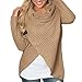 Produktbild MEIbax Damen Pulli Langarm Solid Sweatshirt Pullover Asymmetrisch Jumper Tops Bluse Shirt