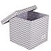 Minene Cube Storage Box Chevrons (Grey/ White)