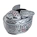 Produktbild JF Aschenbecher Retro ägyptischen Metall Handwerk kreative Mode Aschenbecher Hause Wohnzimmer Dekoration Ornamente Freunde Geschenke (Color : Ancient tin Color, Size : 10 * 6.5CM)