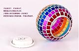 Wasserdicht solarbetriebene Mosaik Solarleuchten LED-magische Sonnenschein-Ball Farbe verändert Schöne Nachtlichter Party-Lichter Kristall-Glas-Kugel-Kugel-Tischlampen für Schlafzimmer, Party, Garten, Terrasse, Garten, bunte Outdoor / Indoor-Dekoration - 4