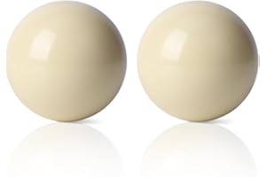 EQULUP Palla Da Biliardo Bianca, 2 Pezzi 5.72CM Standard in Resina per Allenamento - Stecca Da Biliardo