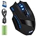 Produktbild Drahtlose Gaming Maus 9 Druckknopf 4 Stufen Einstellbar DPI 2.4 Ghz Gaming Maus , Maus,Dieaufgeladen Werden Kann,Zelotes F15 Drathlose/ Die Mau Mit Dem Kabe Für Notebook Pc, Notebook Pc Mac Mit Usb Empfänger