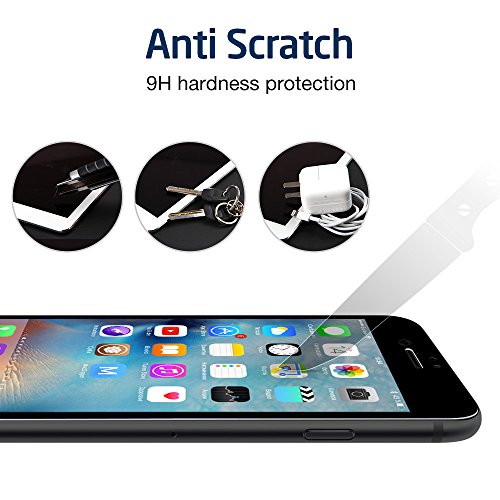 iPhone 7 Screen Protector, ESR Full Coverage Tempered Glass with [Free Installation Tool] , [3D Touch Compatible] Anti-Scratch Anti-Fingerprint Coating for 4.7'' iPhone 7 (Black) [Lifetime Warranty]