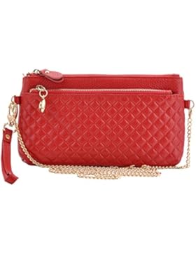 Missmay Women's Organizer, Reißverschluss-Tasche, Handschlaufe, weiche Umhängetasche, Clutch