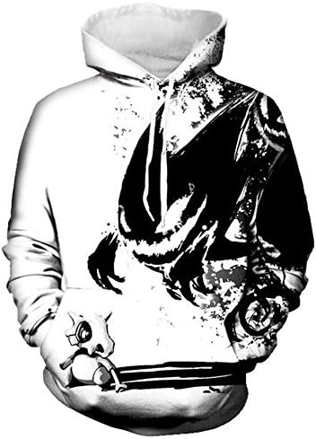 HIDRRU Printing Digital Printing Sweater Pattern Sweater Couple Creative Personality Street Style Long-Sleeved Jacket, M