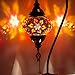 Produktbild Mosaik Lampe – Türkisch Mosaik & Schreibtisch Lampe, atemberaubende, Einzigartige Globe Lampenschirm, marokkanischer Stil, Schwanenhals Serie rot, gelb