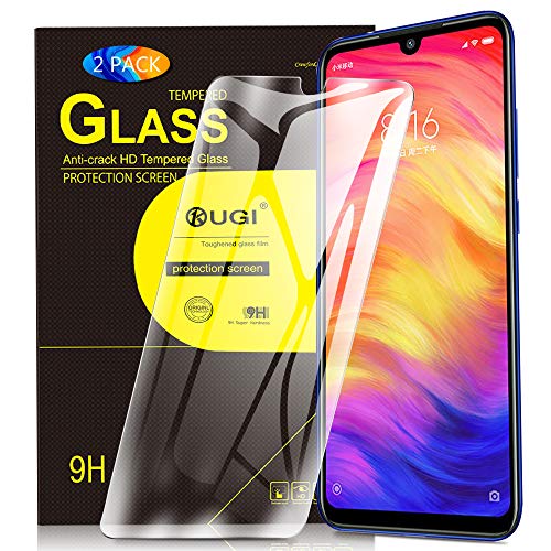KuGi. Vetro Temperato Pellicola Protettiva per Xiaomi Redmi Note 7/ Xiaomi Redmi Note 7 PRO, Protezione per Schermo [Durezza 9H] Adatto per Xiaomi Redmi Note 7/ Xiaomi Redmi Note 7 PRO (2 Pezzi)