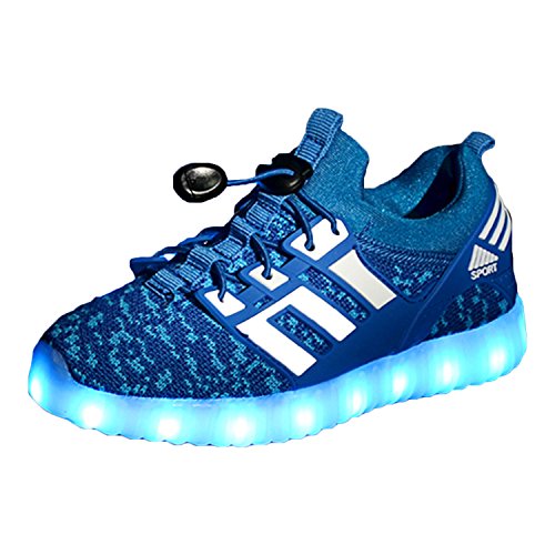 LED leuchtende bunte Sneaker Turnschuhe Unisex Kinder Jungen Mädchen USB Auflade Sportschuhe leichte Schuhe 1832