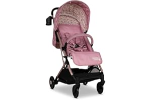 COSATTO Woosh 4 Pushchair – Lightweight Stroller Birth to 25kg - One Hand Easy Fold, Compact, Telescopic Handle, Extra Large Shopping Basket, Cup Holder, Bumper Bar & Raincover (Camille)