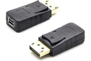 VMOJO DisplayPort Male to Mini DisplayPort Female,Dp to Mini DP (Thunderbolt) Coupler Convertor Connector Extension Adapter Black